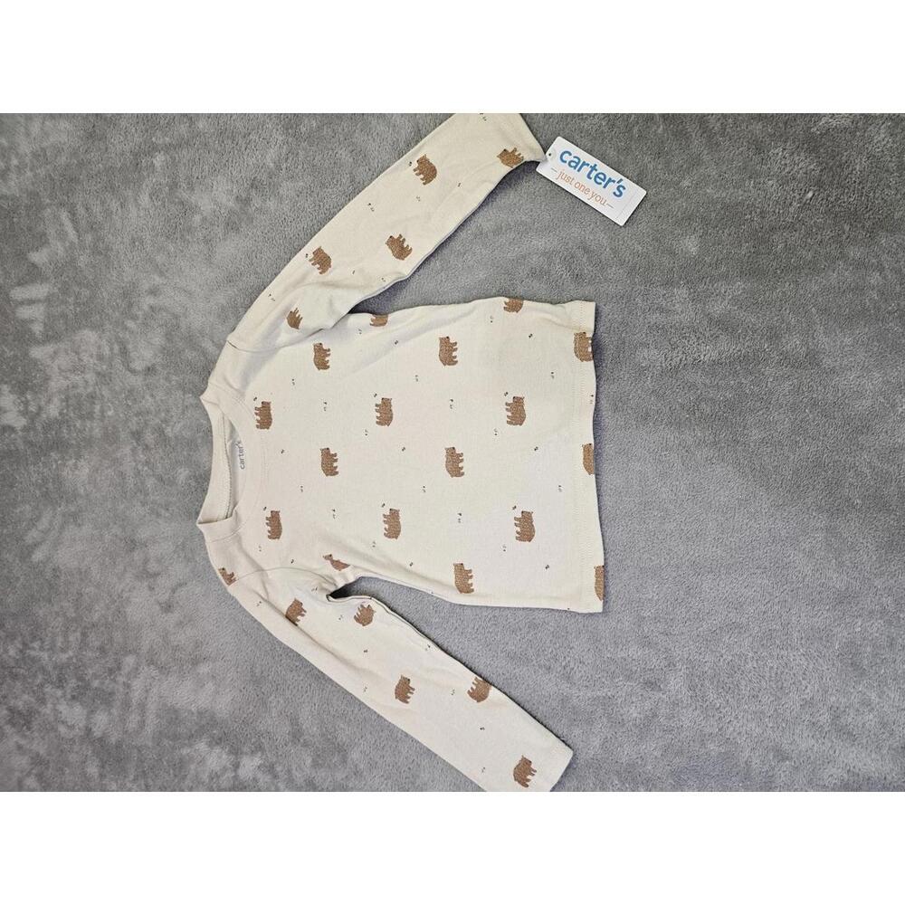 New Carter's Kids Bear Print Long Sleeve Shirt Size 24m